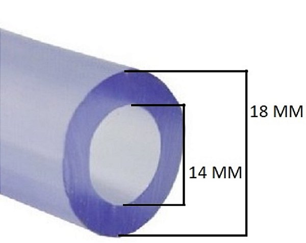 SKRw MANGUEIRA SILICONE 14*18MM   1 MT - CRISTAL