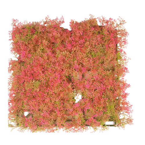 SKRw PLANTA ARTIFICIAL L-208 PLACA 25X25CM ROSA/VD