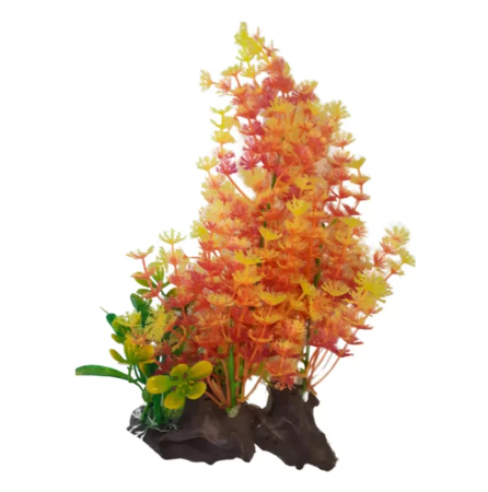 SKRw PLANTA ARTIFICIAL T 814 15X30CM VERME/AMARELO