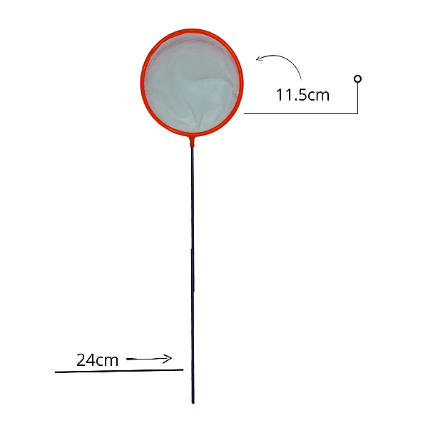SKRw REDE P/ AQUARIO REDONDA RASA 11.5CM CABO 24MC