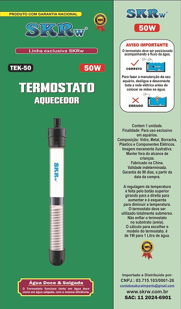 SKRw TERMOSTATO AQUECEDOR - TEK- 50W 220V