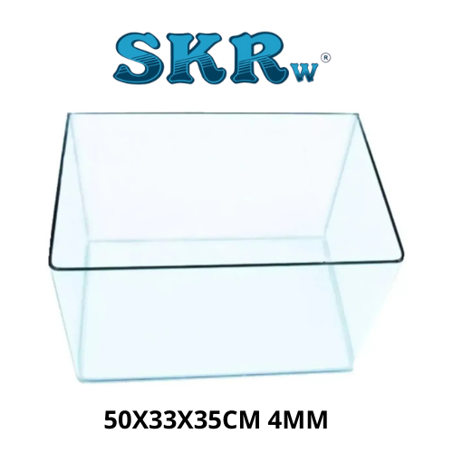 SKRw AQUARIO CANTO CURVO RETANGULAR 50X33X35CM 4MM