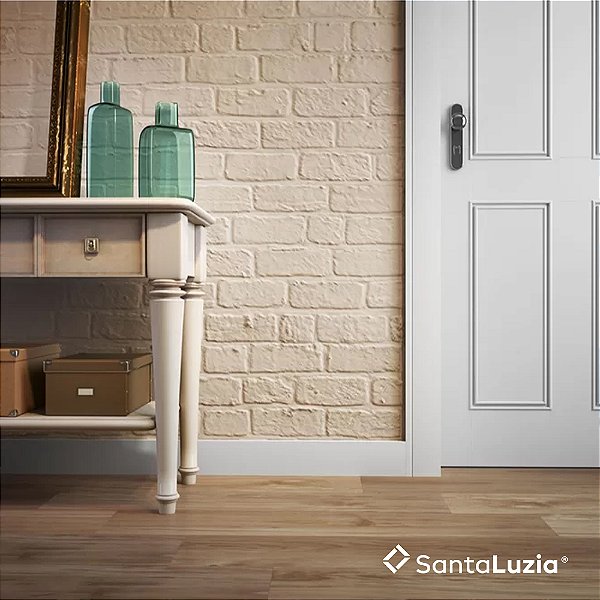 Rodapé Santa Luzia Poliestireno Branco | LEV 71 e 72 - 7 cm - Barra com 2,40 mts