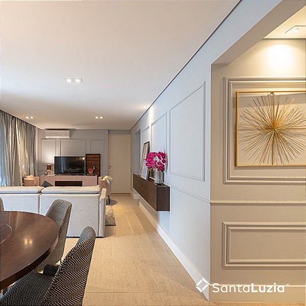 Rodameio Boiserie Santa Luzia 448 Moldura Branco 3cm em Poliestireno – Barra 2,40m