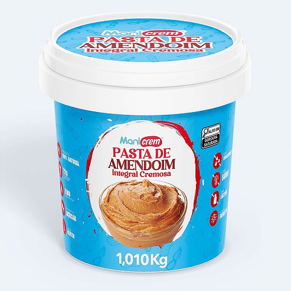 Pasta de Amendoim Cremosa Integral Manicrem 1,010kg