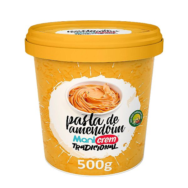 Pasta De Amendoim Manicrem Tradicional Caixa Com 08 Potes De 500g - Manicrem
