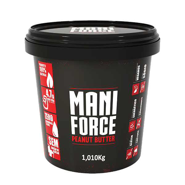 Pasta De Amendoim Integral Caixa Com 08 Potes De 1kg - Maniforce