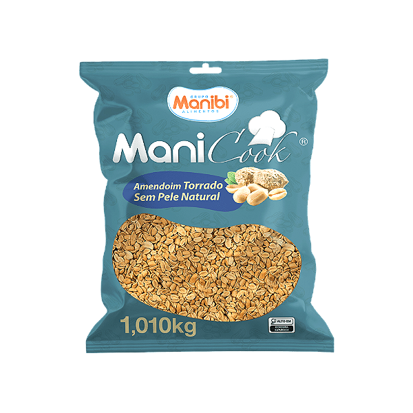 Amendoim Torrado Sem Pele Sem Sal Natural 1kg Manicook