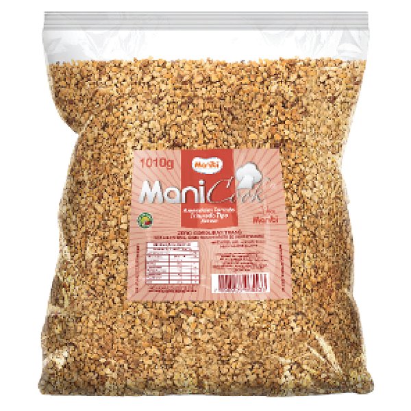 Amendoim Torrado Triturado Xerem Natural Caixa com 10 unidades de 1kg - Manicook