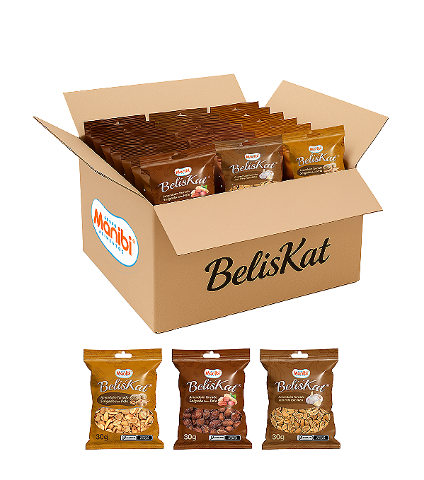 Kit 80 Amendoim Beliskat Salgado Misto 30g