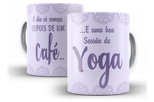 Caneca Porcelana Café Yoga Presente Xícara