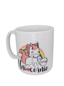 CANECA BRANCA UNICÓRNIO