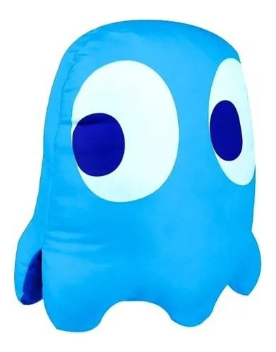 Almofada Pac Man Fantasma Azul Inky - Reversível