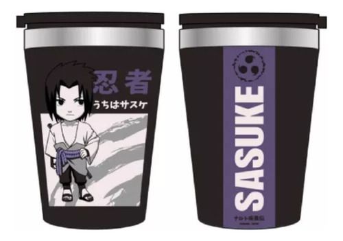 Mini Copo Térmico Viagem Naruto Sasuke