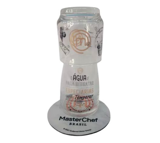 Moringa de Vidro 500ml com Copo e Tapetinho Masterchef