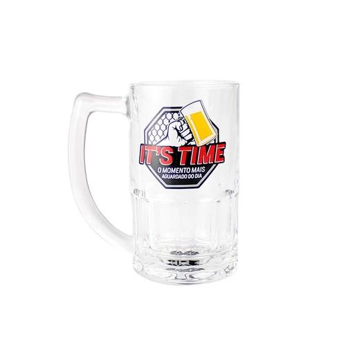 Caneca de Vidro para Chopp, Cerveja, 340ml - It´s Time
