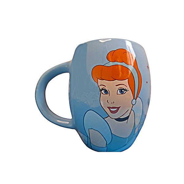 Caneca Bulging Cerâmica Das Princesas Da Disney - Cinderela