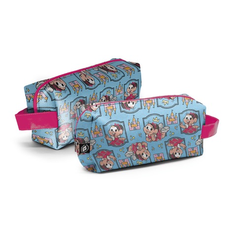 Necessaire estojo com Alça Mônica Princesas Turma da Monica