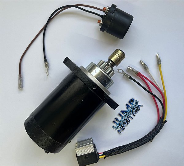 MOTOR ARRANQUE MERCURY 25 - 30 SEA PRO + RETIFICADOR E RELE KIT