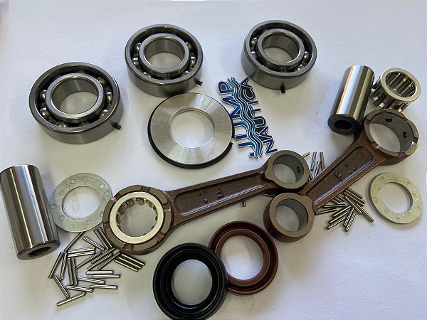 BIELA YAMAHA 15 FM - GM  KIT  COM BIELA LABIRINTO E ROLAMENTO DO VIRA RETENTOR