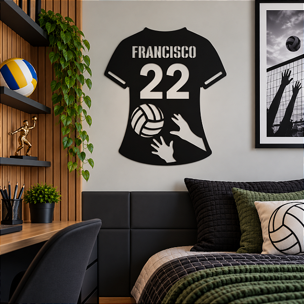 Camisa Vôlei mãos Personalizada Nome e Número