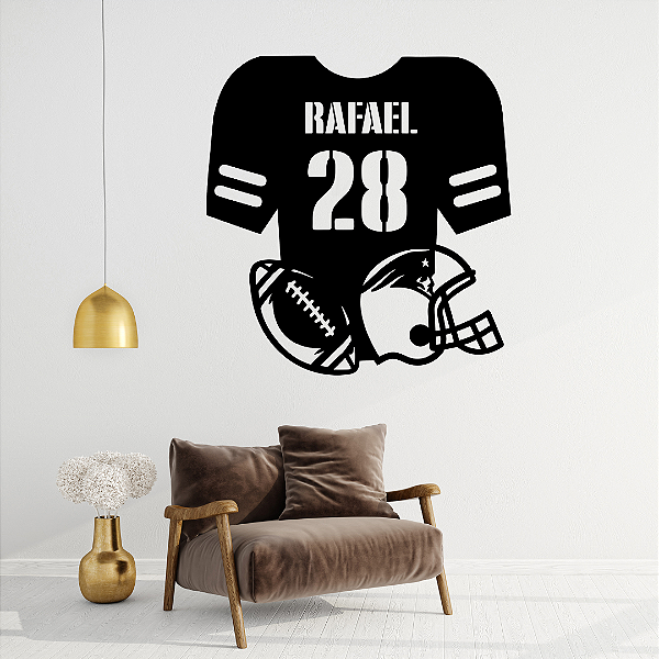 Camisa de Futebol Americano Personalizada Nome e Número