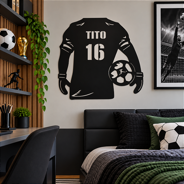 Camisa de Goleiro Bola Personalizada Nome e Número