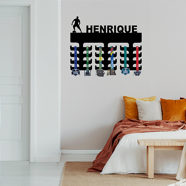 Porta Medalhas Futebol 1 com Nome