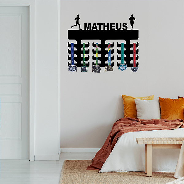 Porta Medalhas Corrida 2 Masculino com Nome