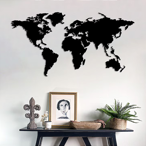 Mapa Múndi em MDF