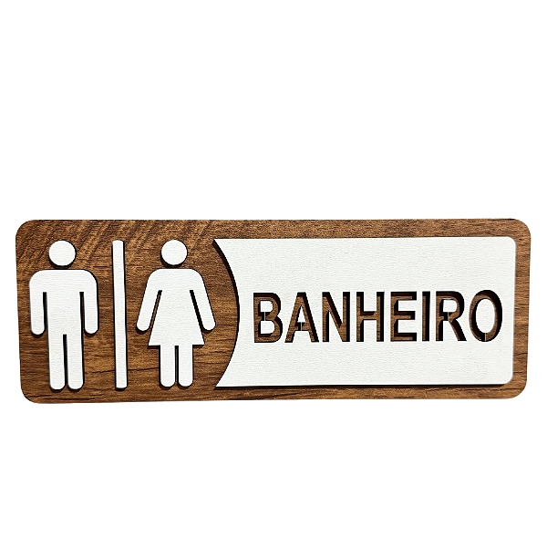 Placa de Sinalização Indicativa - Banheiro Unissex