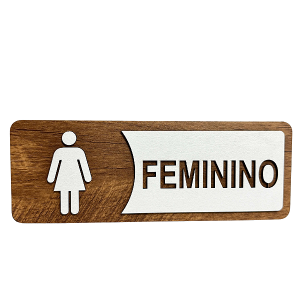 Placa de Sinalização Indicativa - Banheiro Feminino