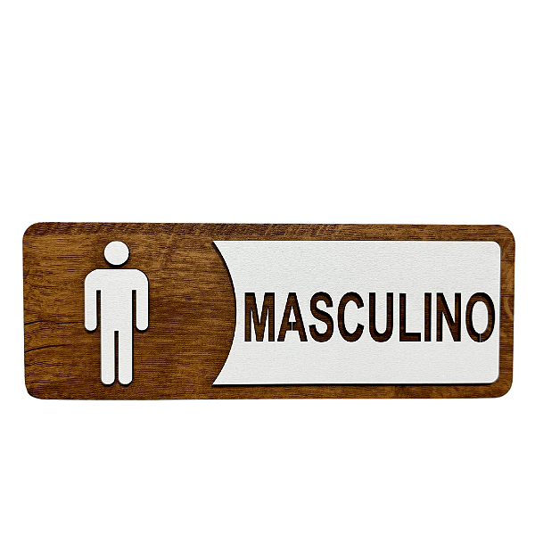 Placa de Sinalização Indicativa - Banheiro Masculino