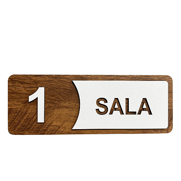 Placa Sinalização Indicativa Sala - Número