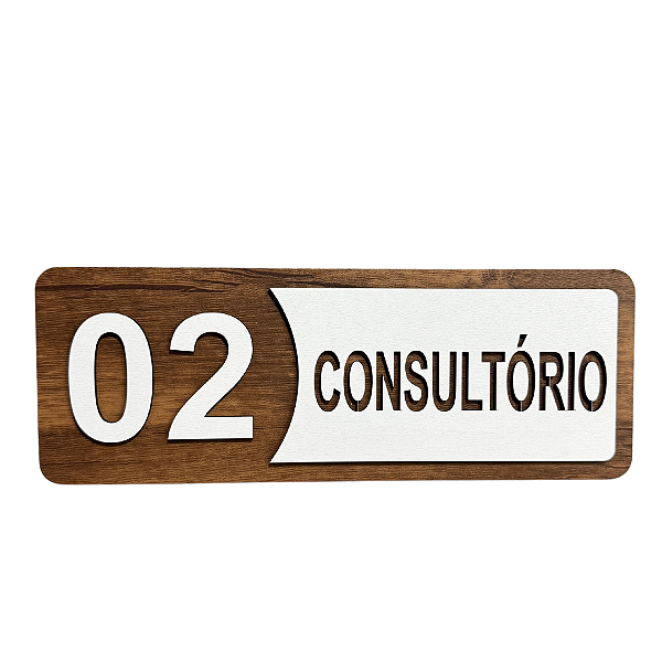 Placa Sinalização Indicativa Consultório - Número