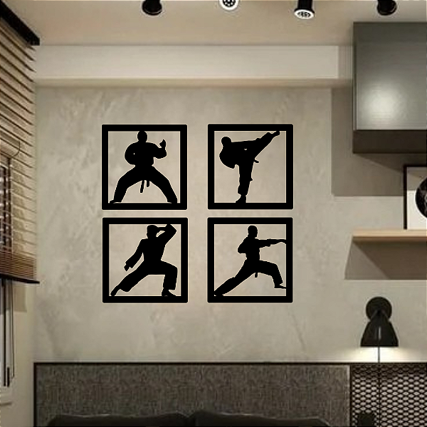 Kit 4 Quadros Karatê Masculino
