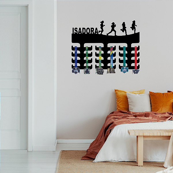 Porta Medalhas Corrida 4 Feminino com Nome