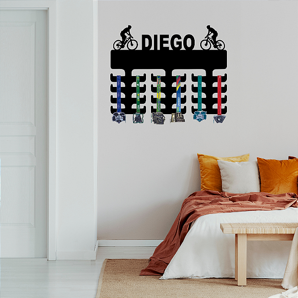Porta Medalhas Ciclismo Mountain Bike com nome