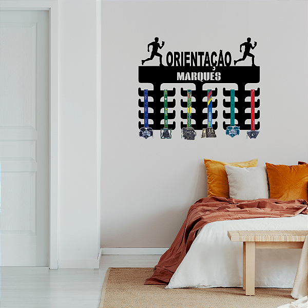 Porta Medalhas Corrida de Orientação Masculino com Nome