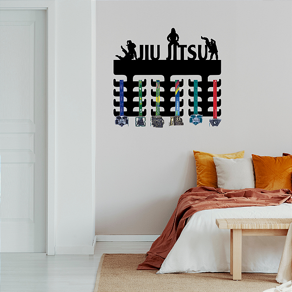 Porta Medalhas Jiu-Jitsu Feminino 1 com Nome