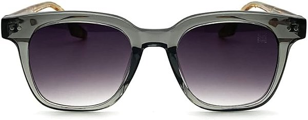 Óculos de Sol Quadrado Premium Maya Olinda + Case (Cinza Onça)