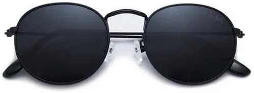 Óculos De Sol Redondo Round Preto Lente Uv 400 Feminino Masculino