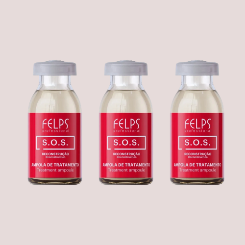 Ampola de Tratamento SOS Reconstrução Felps Professional - 15mL (3 unidades)