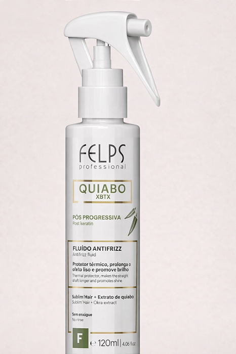 Felps Quiabo Xbtx Pós Progressiva Fluido Antifrizz 120Ml, Felps Professionnel
