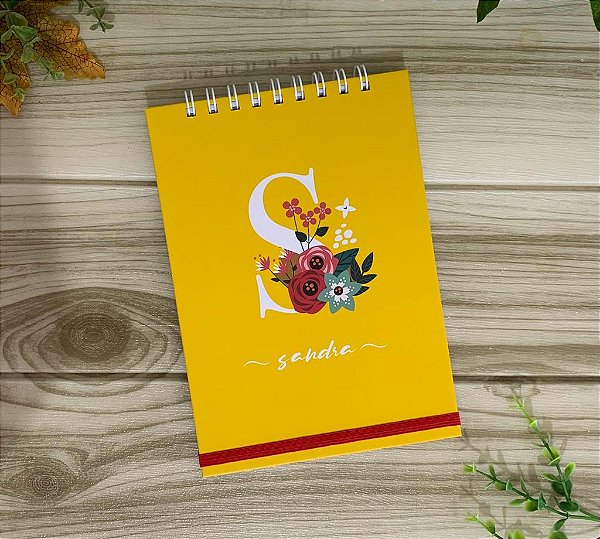 Bloco de notas Alfabeto Amarelo