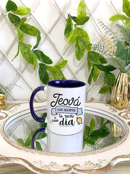 Caneca de porcelana colorida