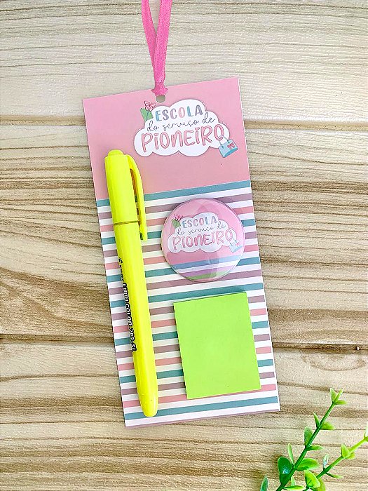 Card Marca páginas Rosa