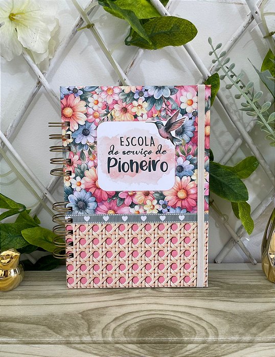 Caderno Escola do Serviço de Pioneiro Floral Rosa