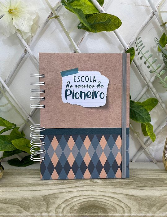 Caderno Escola do Serviço de Pioneiro Losango Verde Musgo