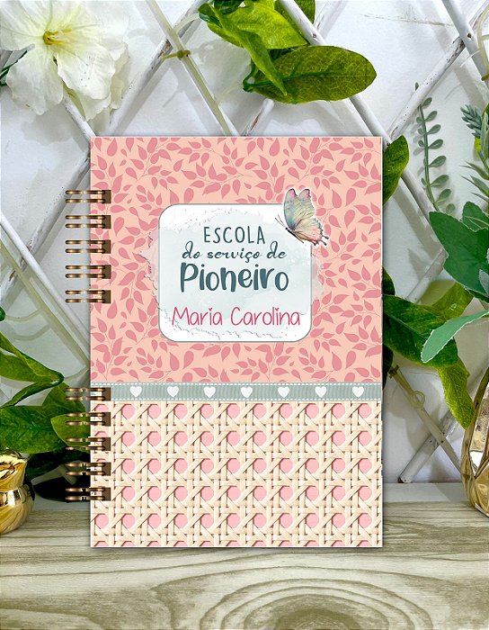Caderno Escola do Serviço de Pioneiro Folhas Rosas